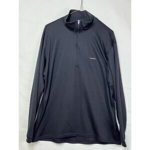 Patagonia Mens Large Blue Capilene 1/4 Zip Long Sleeve Athleisure Pullover Shirt